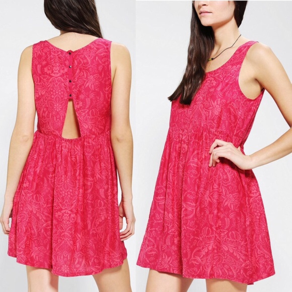 Ecote Pink Pee A Boo Babydoll Dress